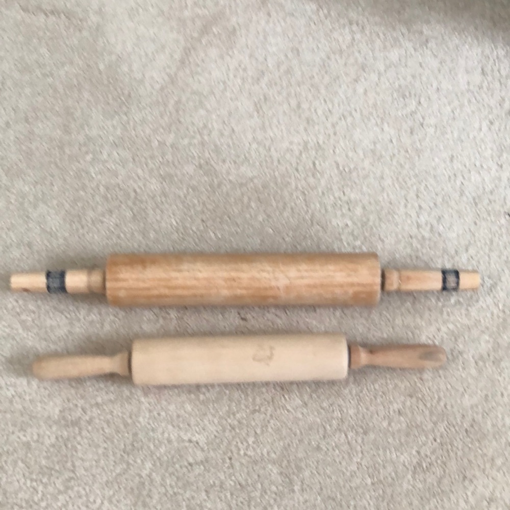 2 rolling pins both are in good shape.